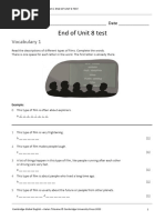 Cambridge Global English 8: Unit 8 Test | PDF