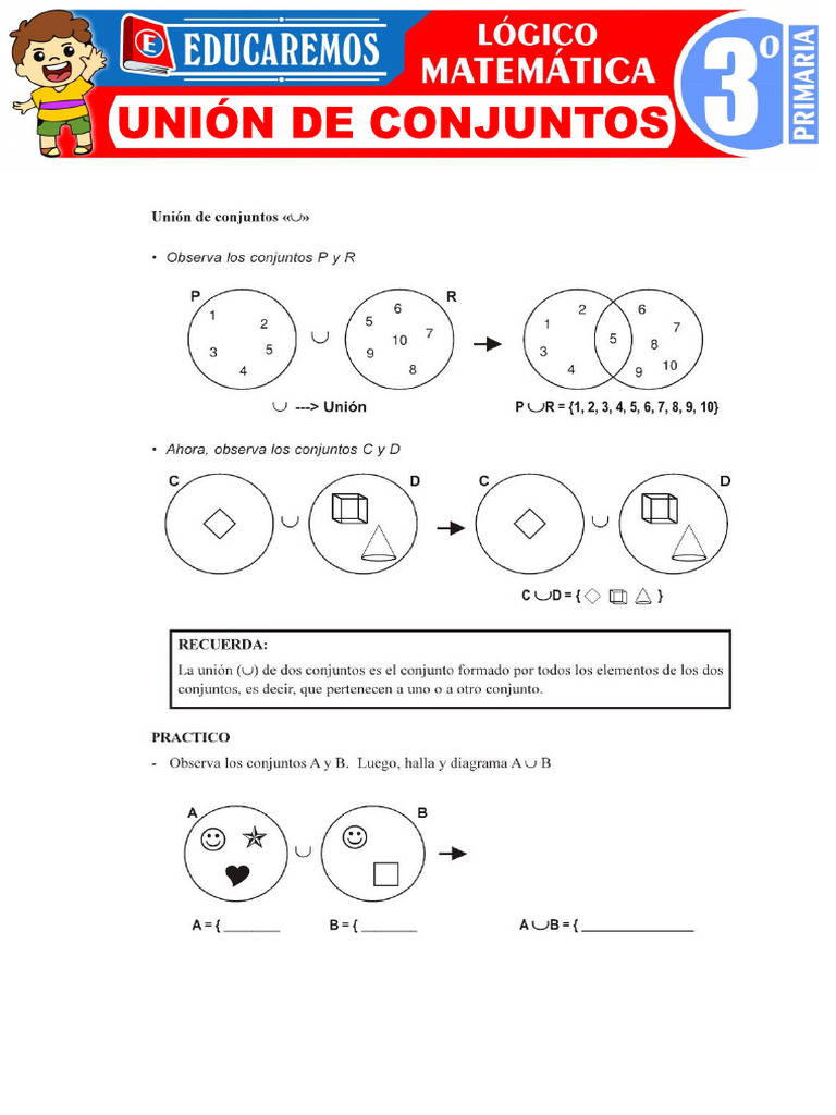 Conjuntos para Tercer Grado de Primaria | PDF