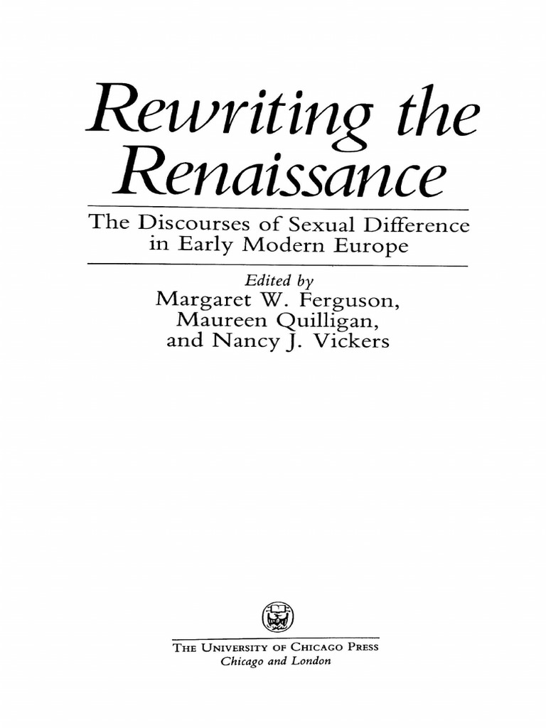 Rewriting The Renaissance | PDF