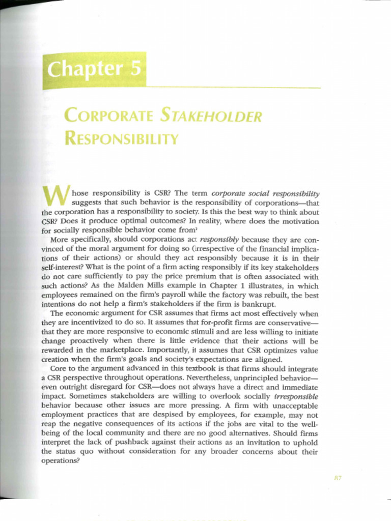 17-39 Strategic Corporate Social Responsibility Part 2 Chapter 5 | PDF