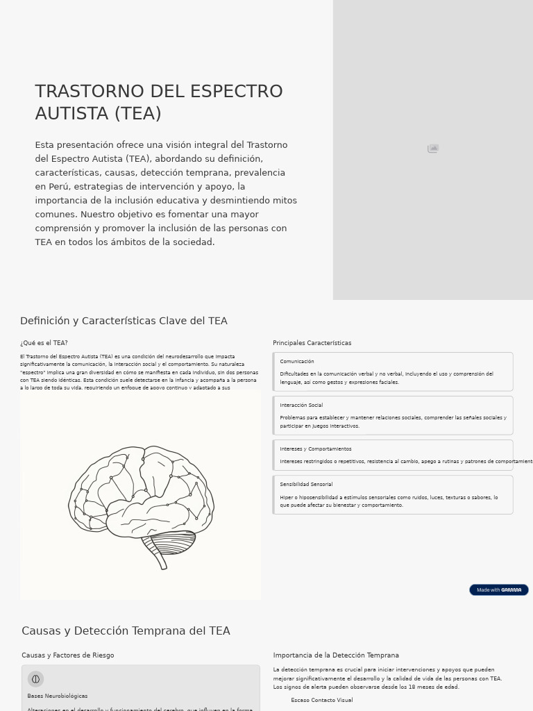 Guía Completa sobre el Trastorno del Espectro Autista | PDF | Autismo ...
