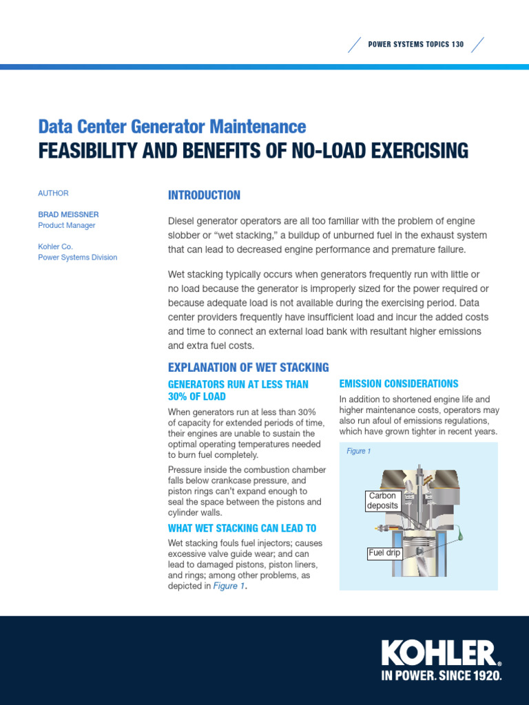 Addressing Wet Stacking in Generators | PDF | Exhaust Gas | Diesel Engine
