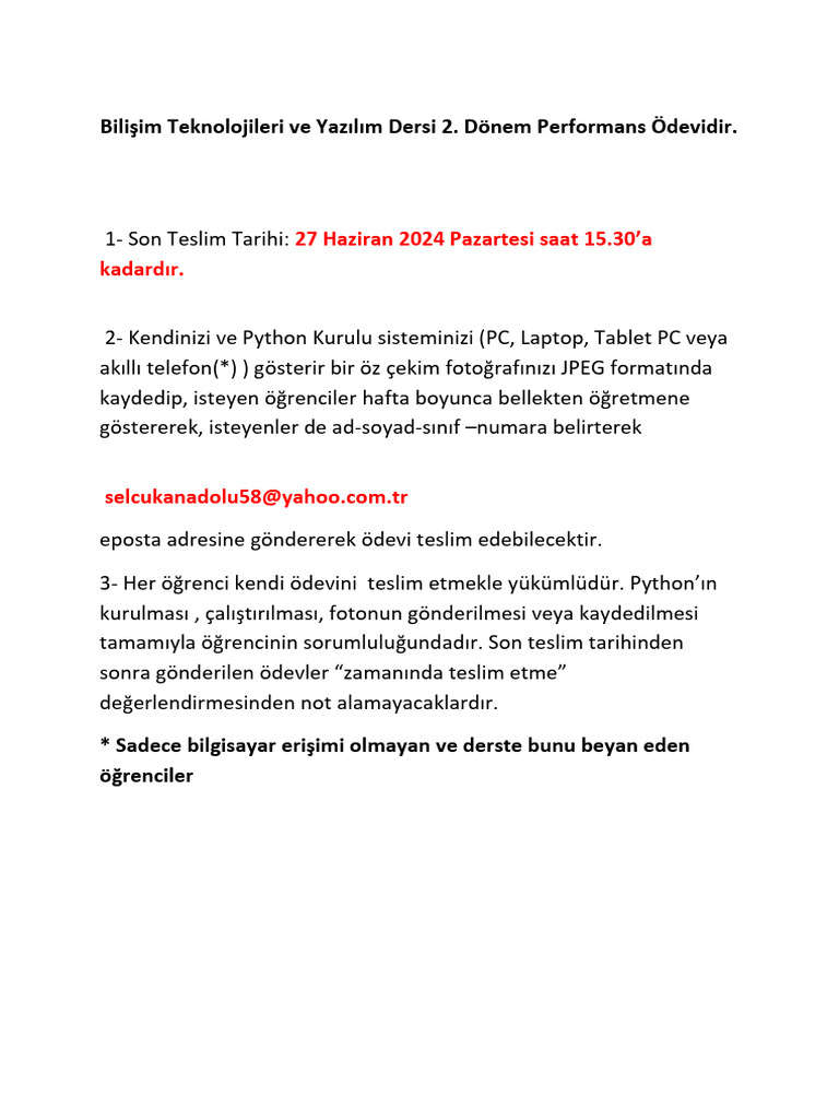 2024-2 - Bilişim Teknolojileri Ve Yazılım Dersi P2 | PDF