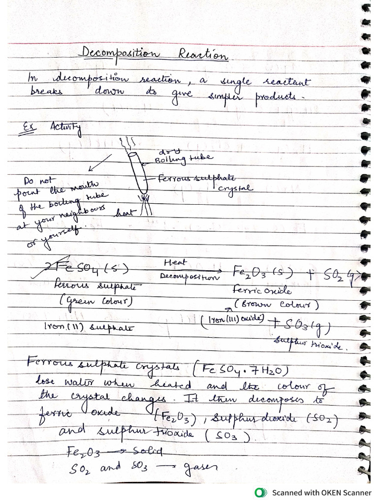 Decomposition Reaction | PDF