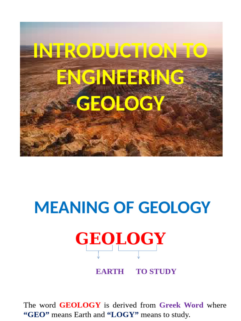 Introduction To Engineering Geology & Its Branches | PDF | Rock ...