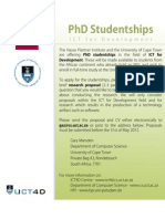 PHD Studentships: Ict For Development