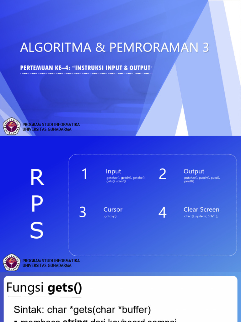 Fungsi Input dan Output dalam C | PDF