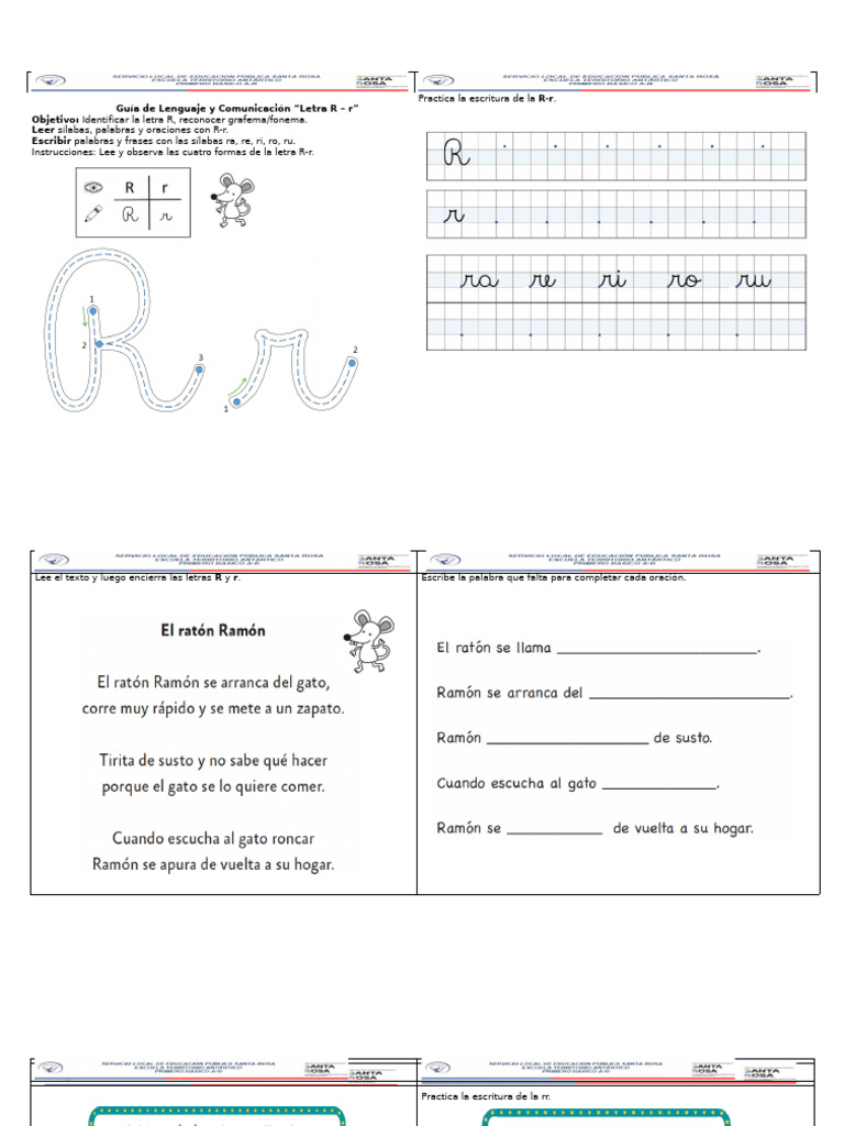 Actividades para aprender la letra R | PDF
