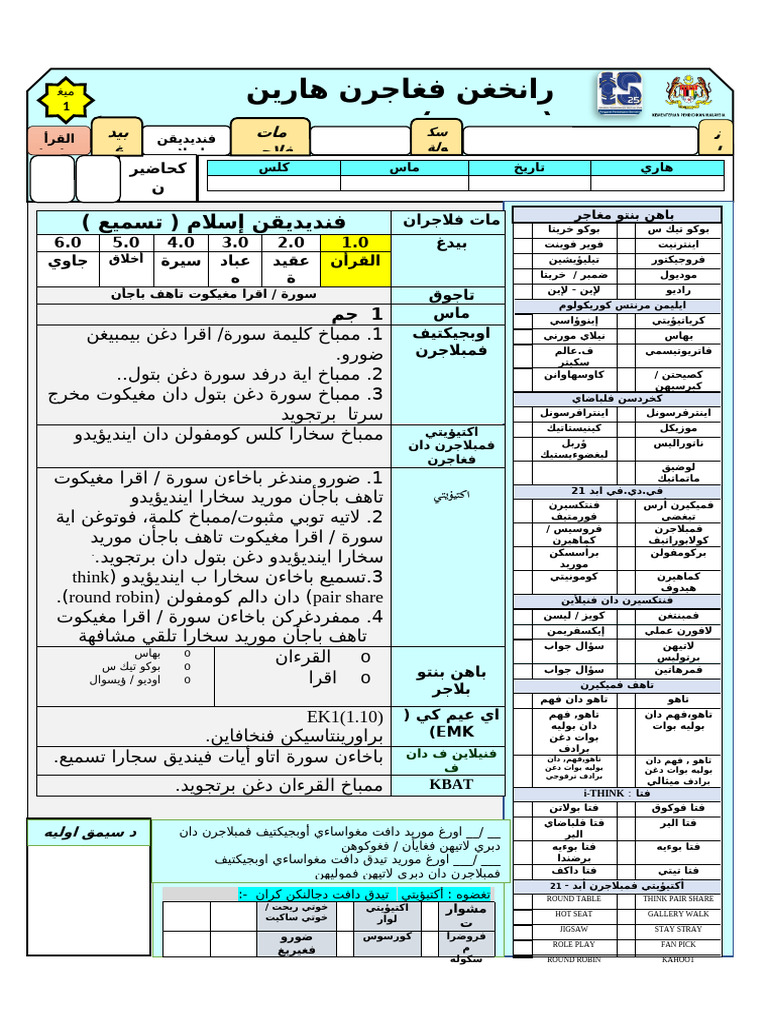 RPH Tasmik 2023 2024 | PDF