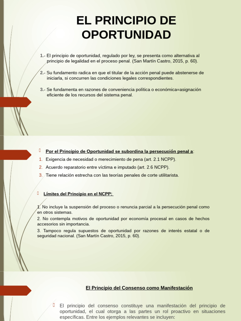 El Principio de Oportunidad - Erfm | PDF | Ley procesal | Derecho penal