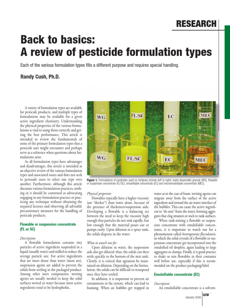 Understanding Pesticide Formulations | PDF | Emulsion | Suspension ...