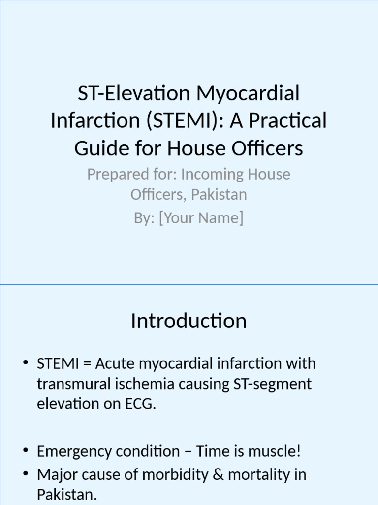 STEMI: A Guide for House Officers | PDF | Myocardial Infarction ...
