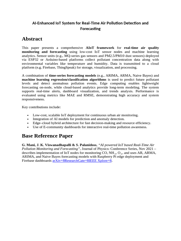 AI Enhanced IoT System For Real Time Air Pollution Detection and ...