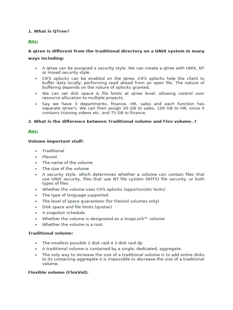 Understanding QTree and Volume Types | PDF | Computer Network ...