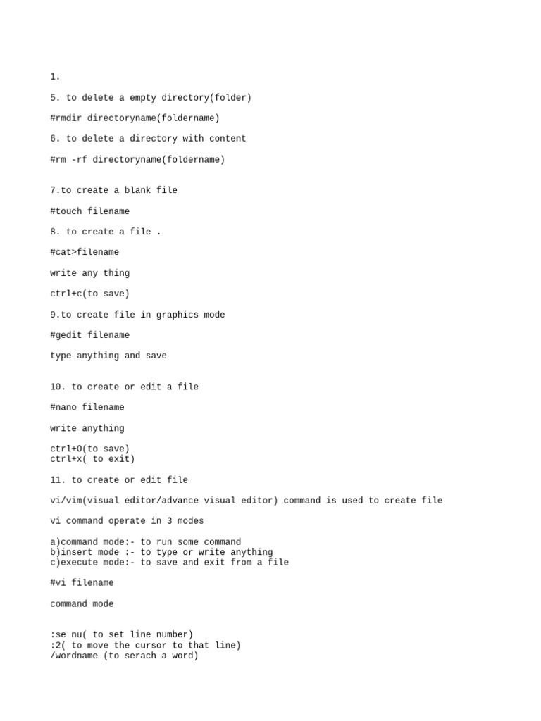 Basic Commands Updated 55 Pdf Computer File Directory Computing