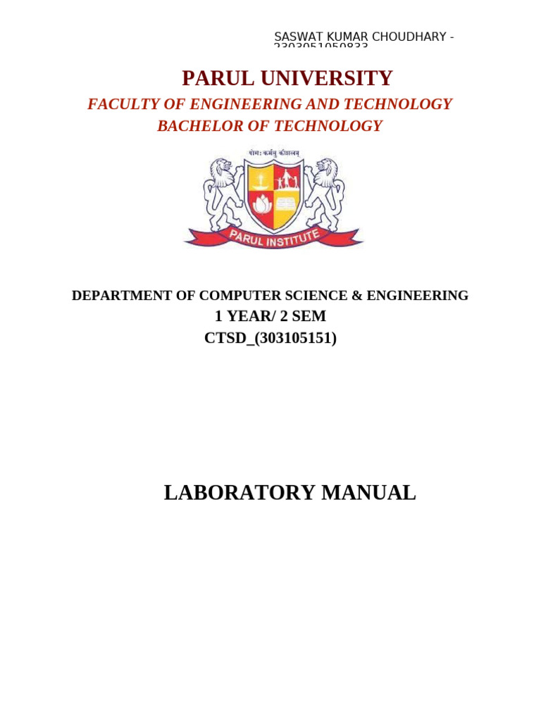 C Programming Laboratory Manual | PDF | Matrix (Mathematics ...