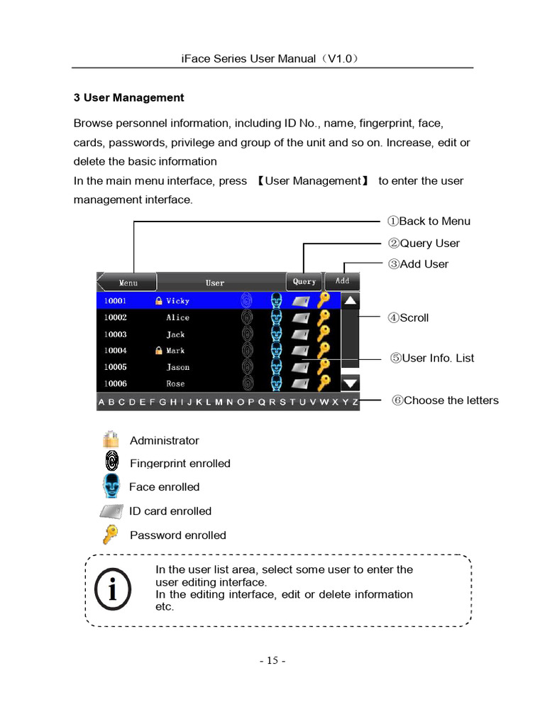 iFace User Management Guide | PDF