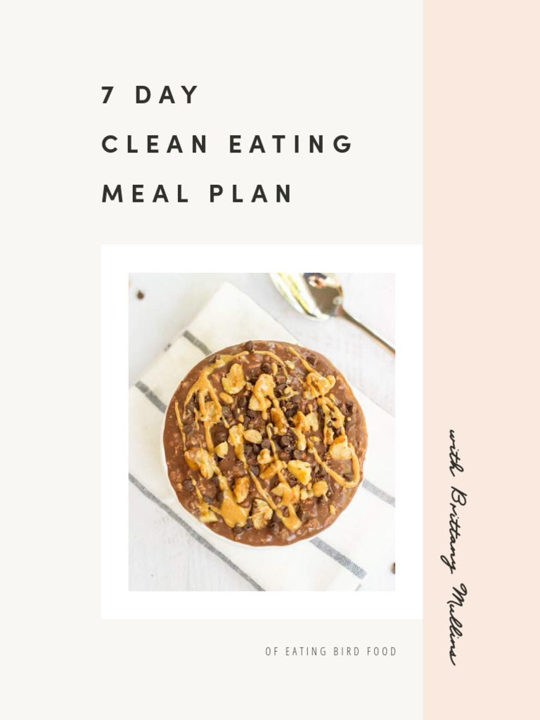 7-Day Clean Eating Meal Plan Guide | PDF | Salad | Curry