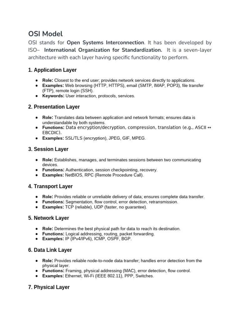 Understanding the OSI Model and Networking | PDF | Internet Protocol ...