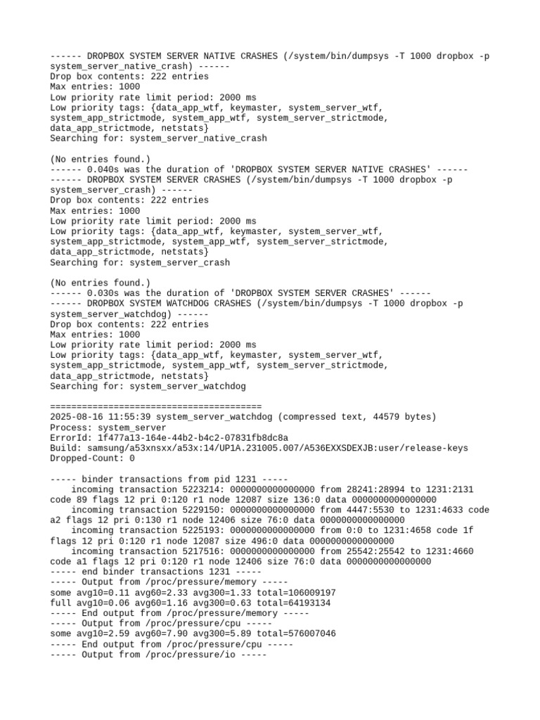 Dropbox System Server Crash Analysis | PDF | Java (Programming Language ...