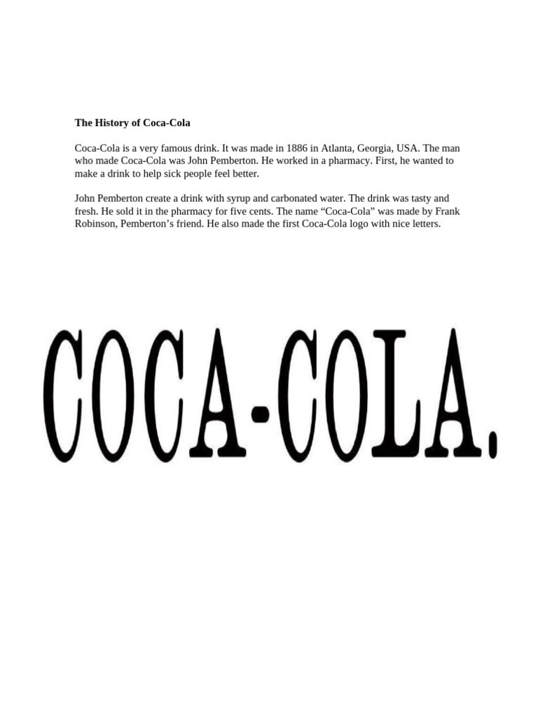 The Origins of Coca-Cola | PDF
