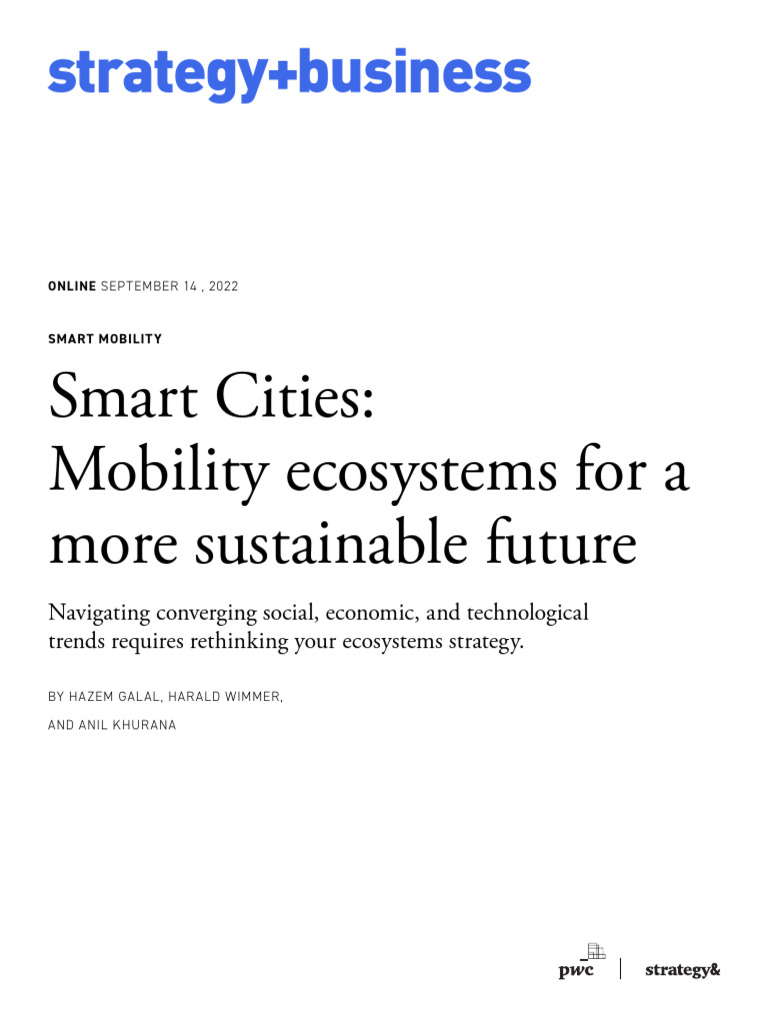 Smart Mobility Strategies for Cities | PDF | Public Transport ...