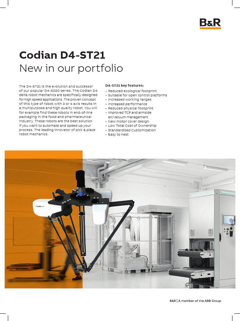 Codian D4-ST21 Delta Robot Features | PDF