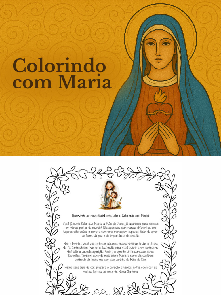 Colorindo Com Maria PDF | PDF