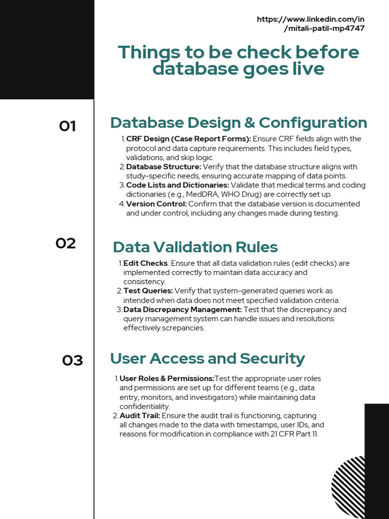 Checks Before The Database Goes Live 1727011073 | PDF | Databases ...