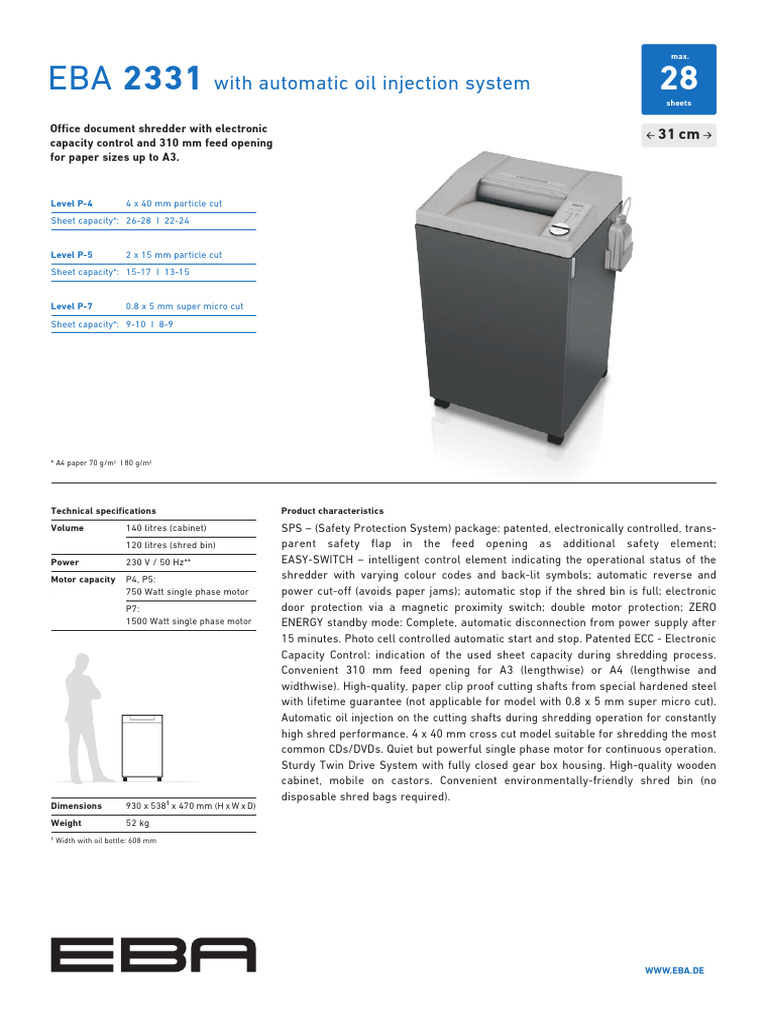 EBA 2331 Oiler Engl | PDF | Paper | Electrical Engineering