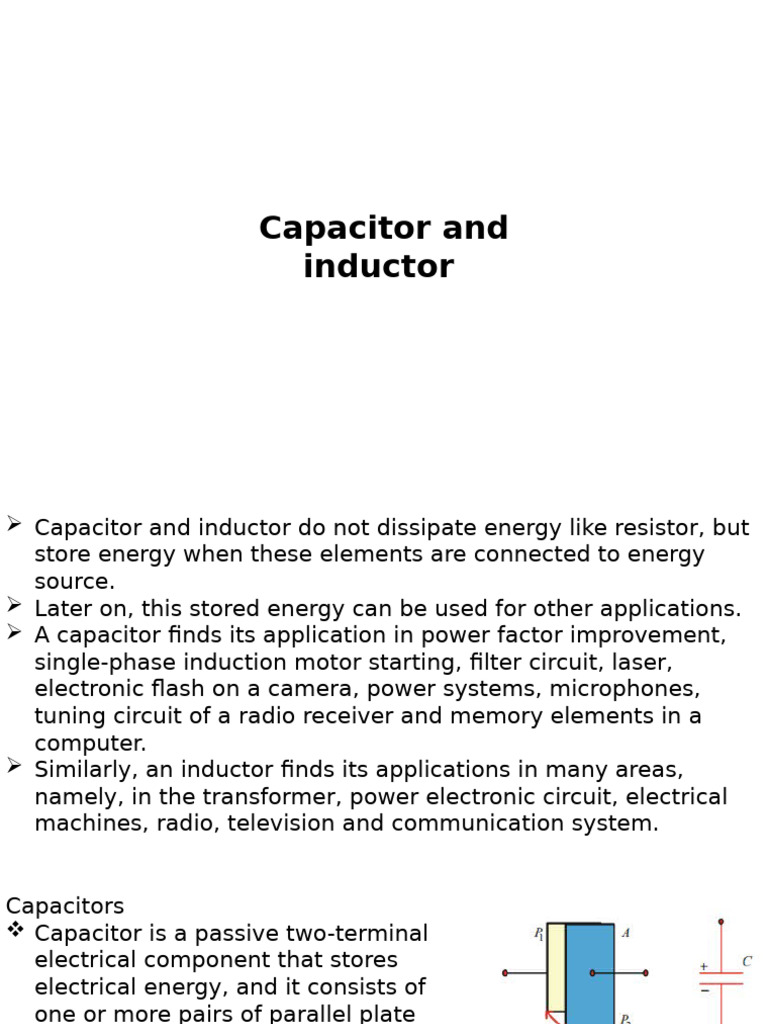 Capacitor and Inductor Energy Storage | PDF | Capacitor | Capacitance