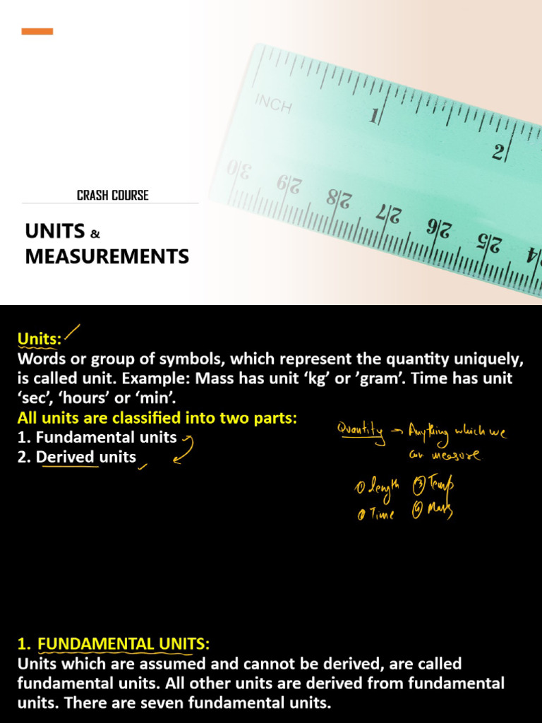 Units and Measurements | PDF