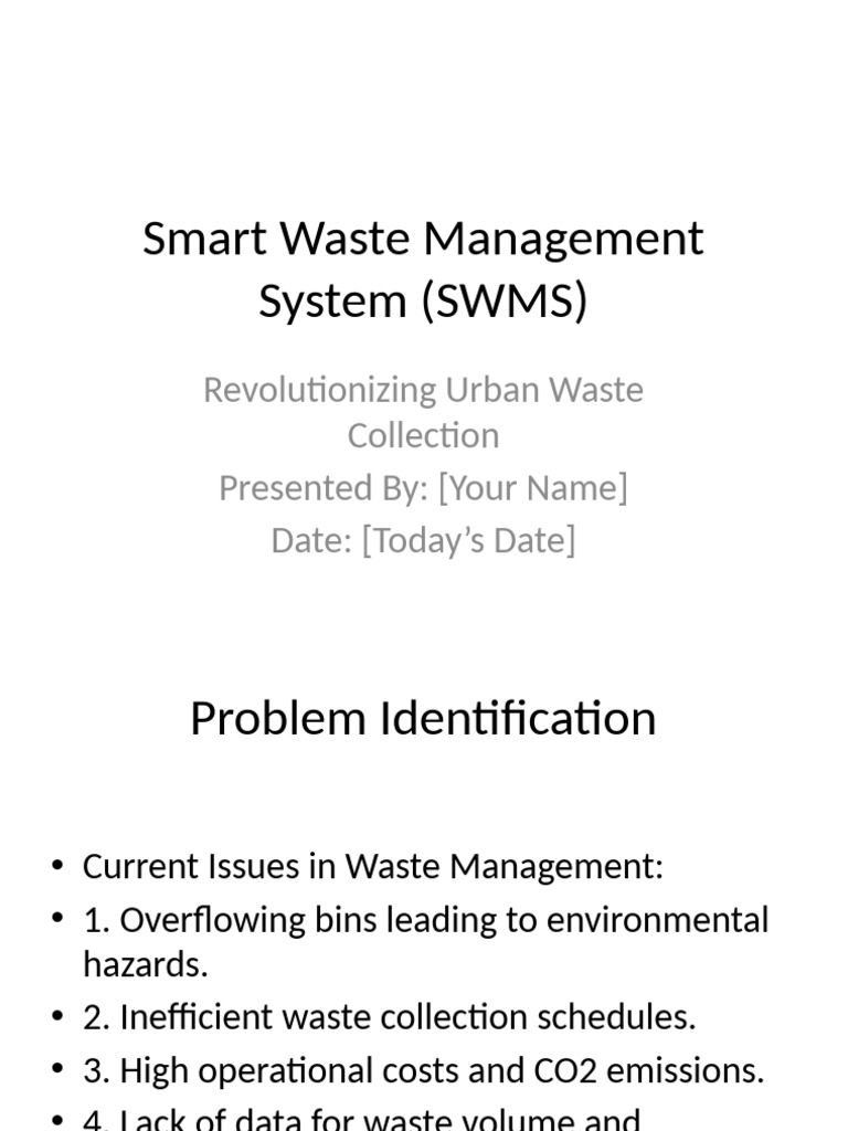 Smart Waste Management System Overview | PDF