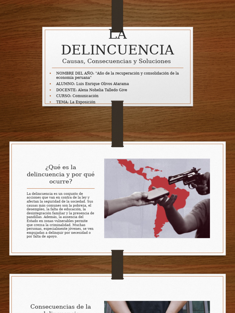 LA DELINCUENCIA Exp | PDF