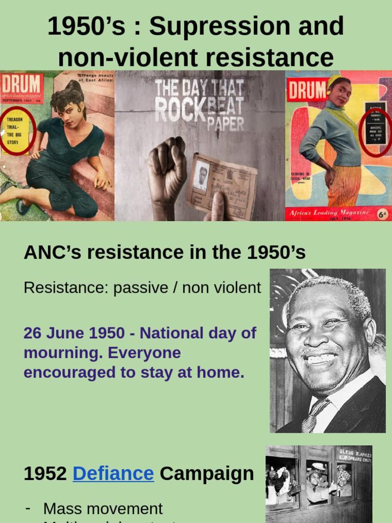 1950s Resistance and Repression in SA | PDF | Rights | Social Policy