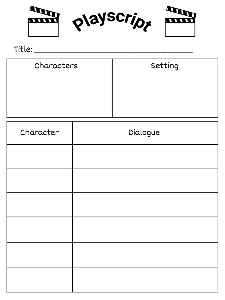 PlayScriptTemplate 1 | PDF