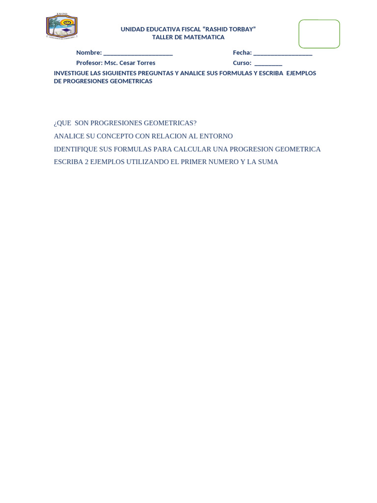 Taller de Matematica 25 | PDF