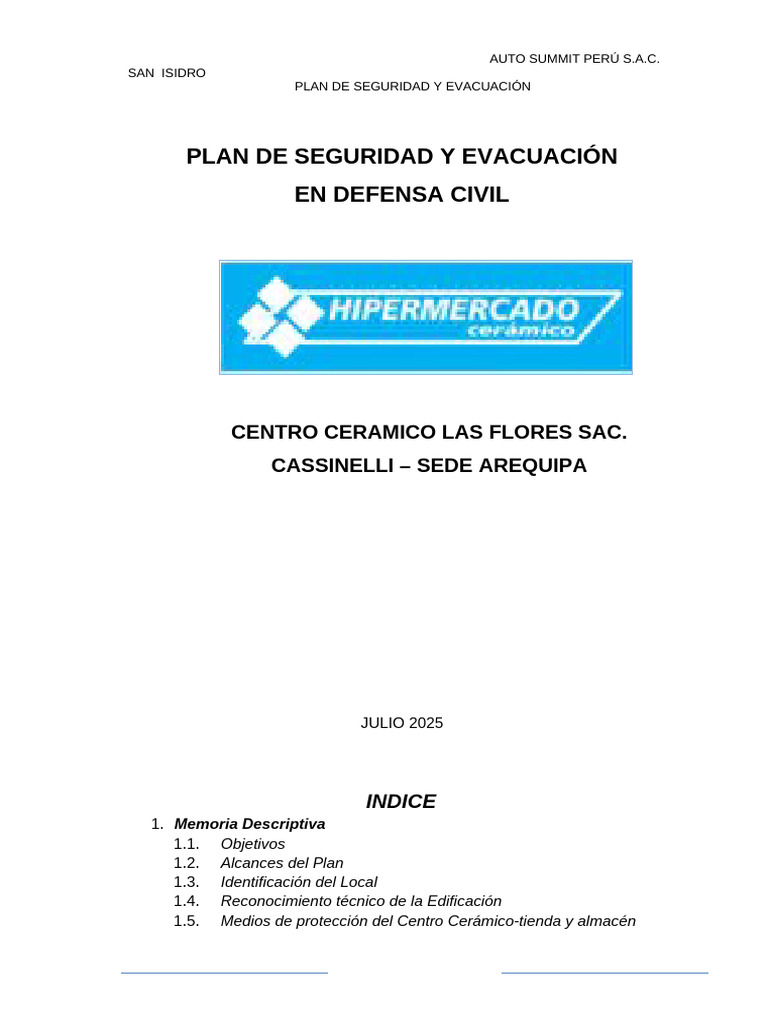 Plan de Contingencia de Arequipa | PDF | Defensa Civil | Valores