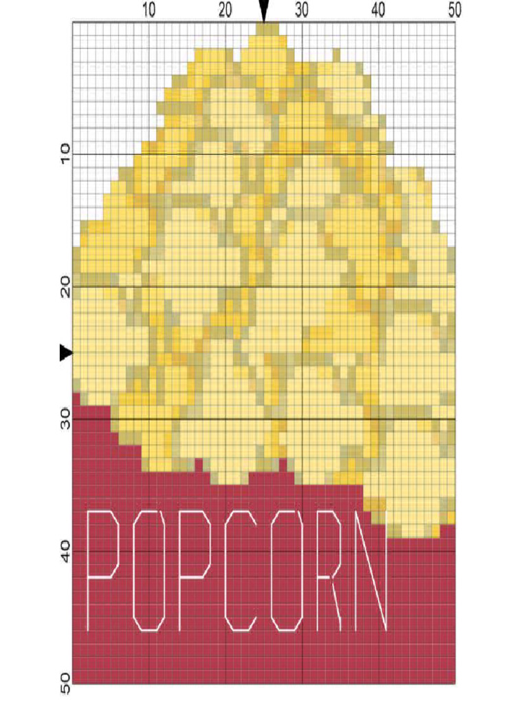 Popcorn Cross Stitch Pattern | PDF