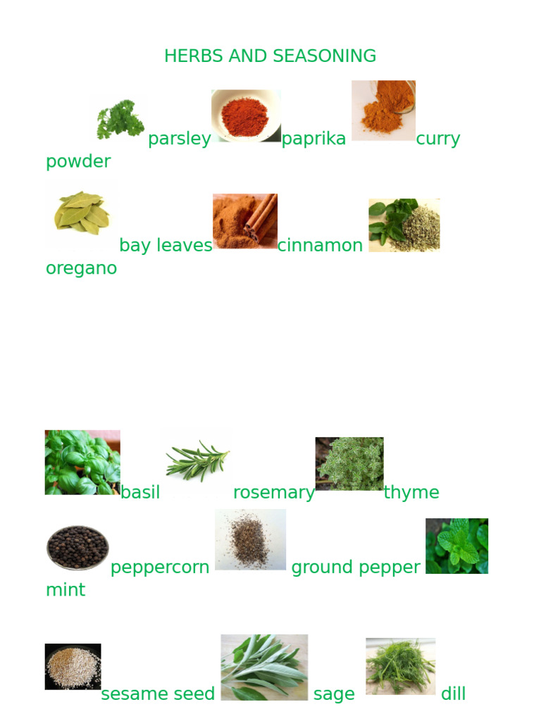 Herbs and Seasoning | PDF