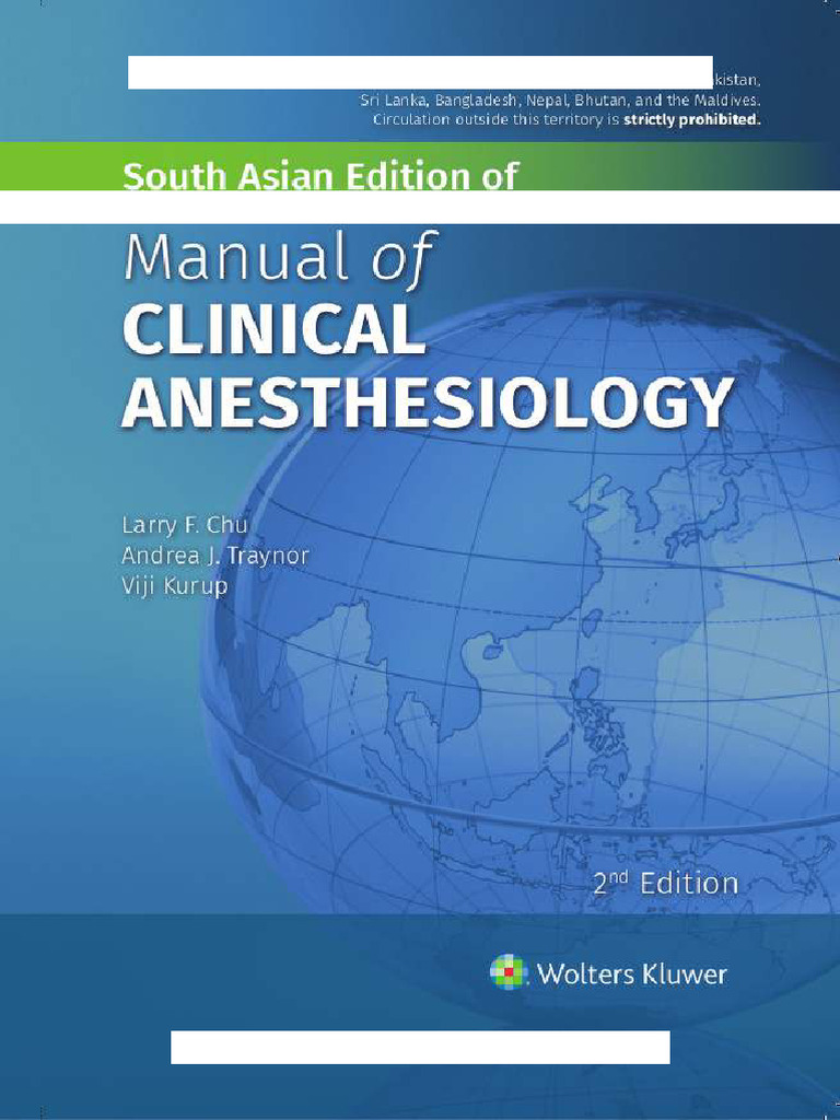 Manual of Clinical Anesthesiology 2nd Ed. | PDF | Anesthesia | Medicine