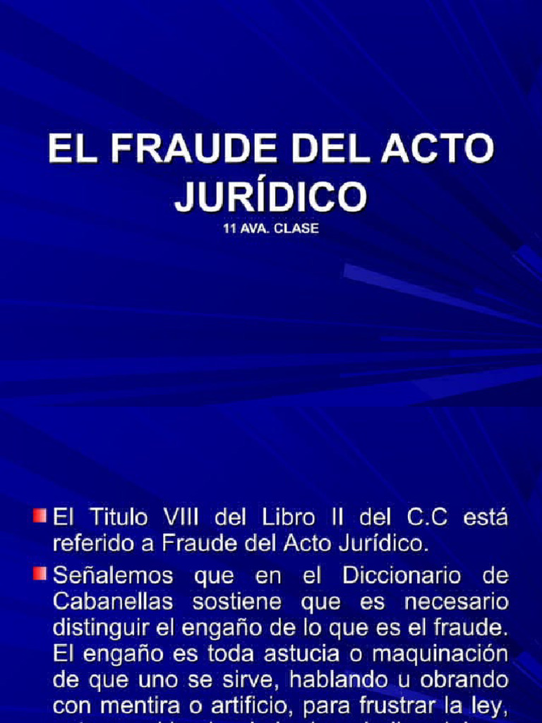 Fraude A La Ley y Accion Pauliana | PDF