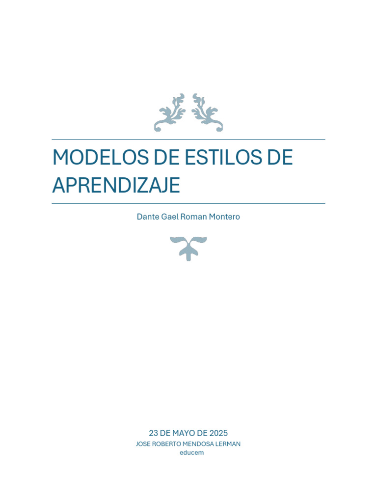 Modelos de Estilos de Aprendizaje | PDF | Aprendizaje | Aprendiendo estilos