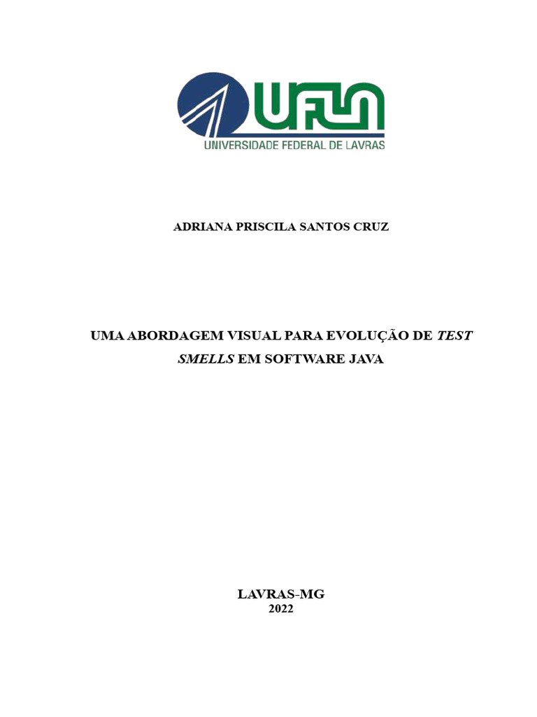 Visualização de Test Smells em Java | PDF | Testes de software | Método ...