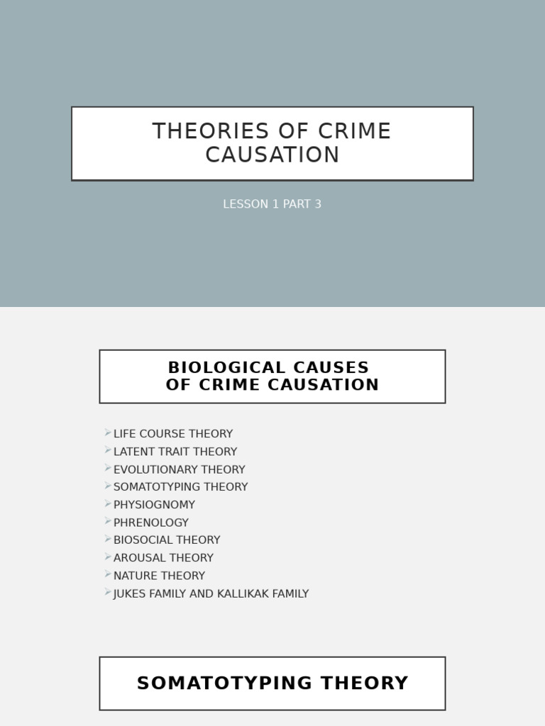 Biological Theories of Crime Causation | PDF | Psychology | Behavioural ...