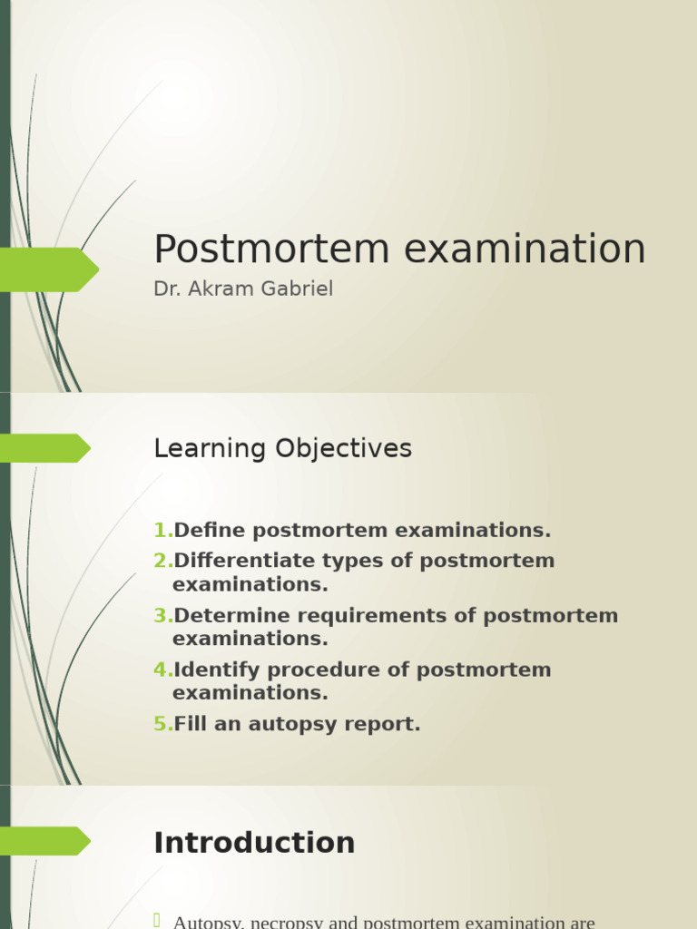 Understanding Postmortem Examinations | PDF | Autopsy | Abdomen