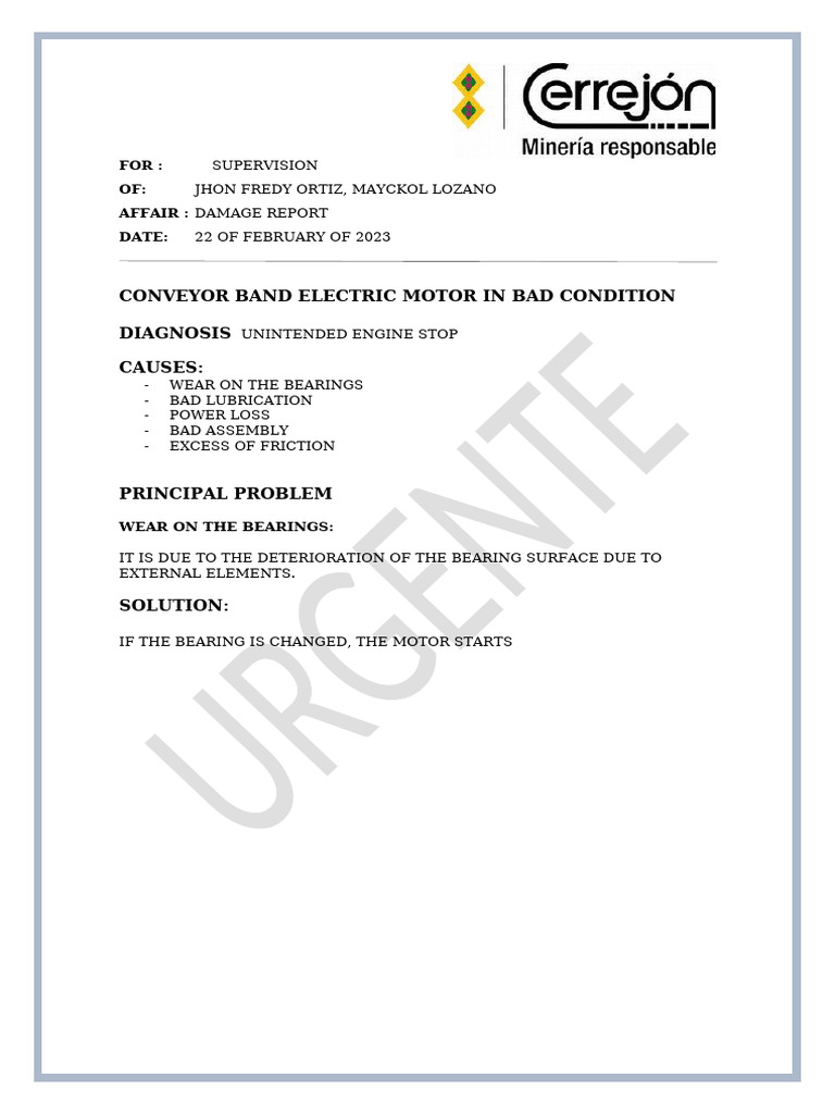 Report For Failure by Jhon | PDF
