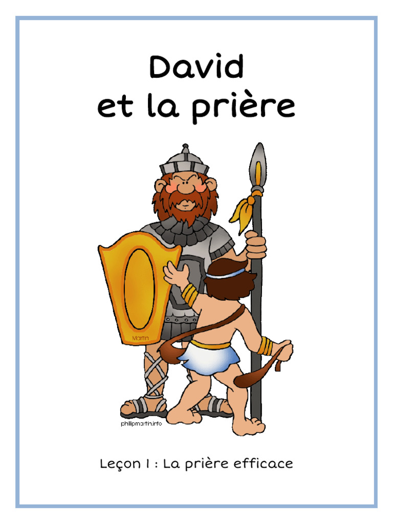 Prière efficace : Leçon sur David | PDF | Goliath (Bible) | David