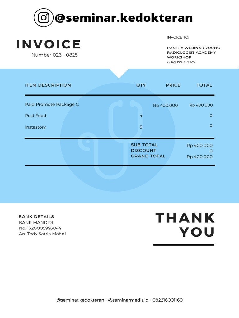 Invoice Seminar - Kedokteran 26 0825 | PDF