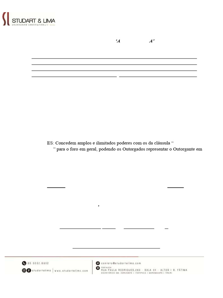 Procuração e Declarações para BPC | PDF | Parentesco | Advogado
